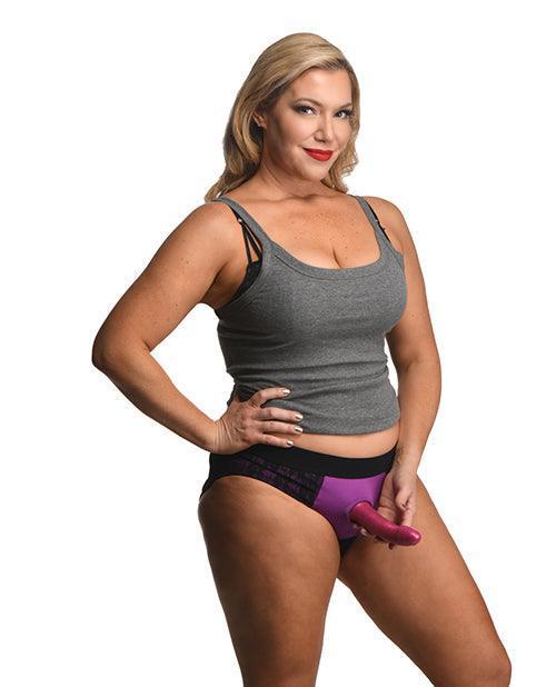 image of product,Strap U Lace Crotchless Panty Harness - SEXYEONE