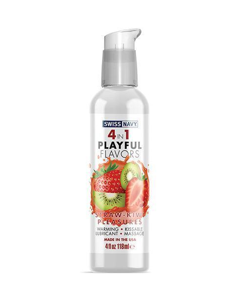 product image, Swiss Navy 4 In 1 Playful Flavors Strawberry Kiwi Pleasure - SEXYEONE