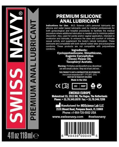 product image,Swiss Navy Anal Lube - 4 Oz - SEXYEONE