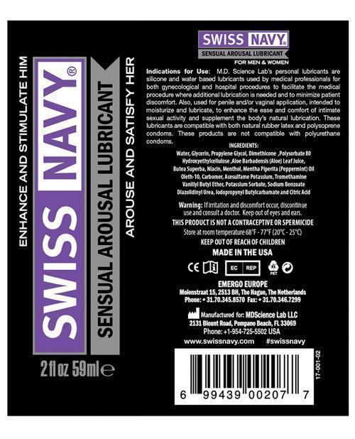 product image,Swiss Navy Sensual Arousal Lubricant - 2 Oz - SEXYEONE