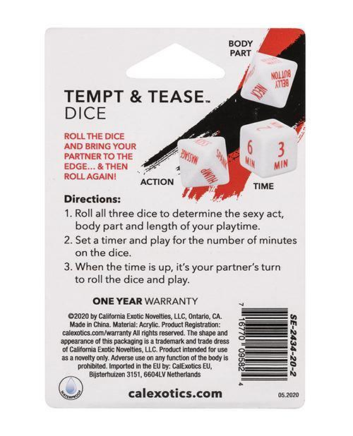 image of product,Tempt & Tease Dice - SEXYEONE