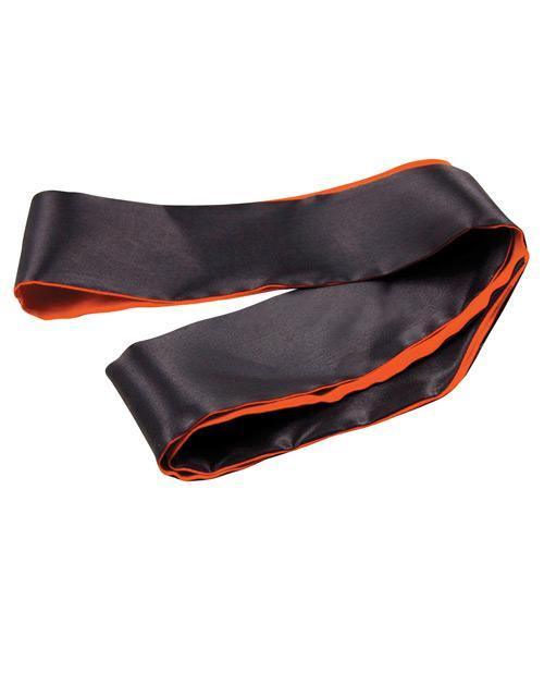 image of product,The 9's Orange Is The New Black Satin Sash Reversible Blindfold - SEXYEONE