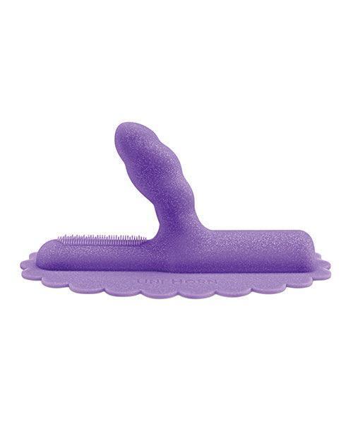 image of product,The Cowgirl Unicorn Uni Horn Silicone Attachment - Purple - SEXYEONE