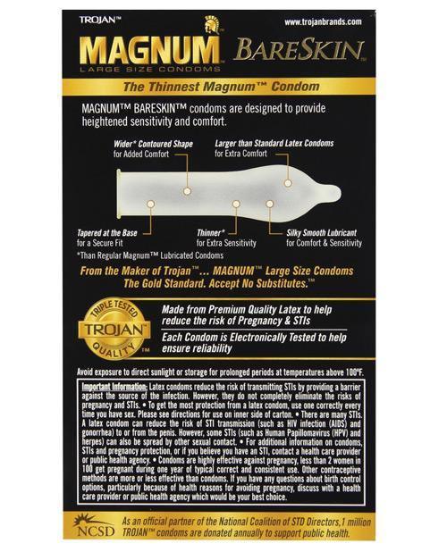 image of product,Trojan Magnum Bareskin Condoms - SEXYEONE