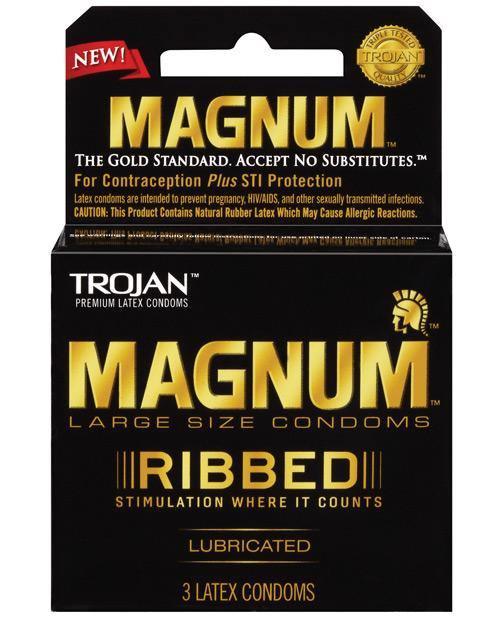 product image, Trojan Magnum Ribbed Condoms - SEXYEONE