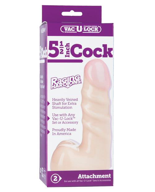 product image, Vac-u-lock 5.5" Raging Hard On Realistic Cock - Flesh - SEXYEONE