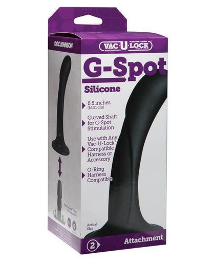 Vac-u-lock G Spot Silicone Dong - Black - SEXYEONE