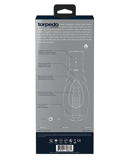 image of product,Vedo Torpedo Vibrating Rechargable Stroker - Just Black - SEXYEONE