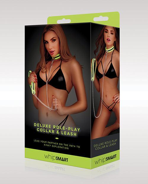 product image, Whip Smart Glow In The Dark Deluxe Role Play Collar & Leash - SEXYEONE