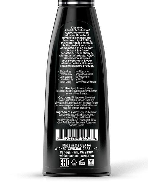 product image,Wicked Sensual Care Aqua Water Based Ludricant - 4 Oz Watermelon - SEXYEONE