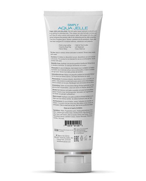 image of product,Wicked Sensual Care Simply Aqua Jelle Water Based Lubricant - SEXYEONE