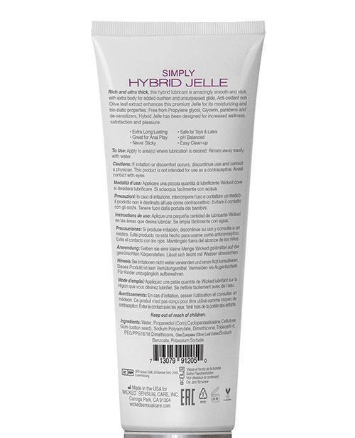 image of product,Wicked Sensual Care Simply Hybrid Jelle Lubricant - SEXYEONE