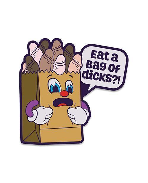 product image,Wood Rocket Fuck Buddies Eat A Bag Of Dicks Pin - Multi Color - SEXYEONE