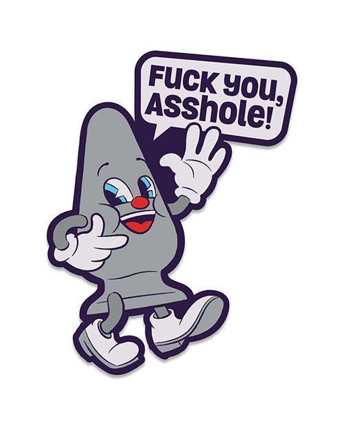 image of product,Wood Rocket Fuck Buddies Fuck You Asshole Pin - Grey - SEXYEONE