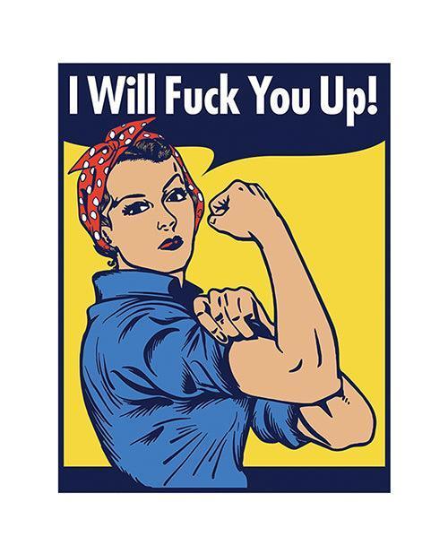 image of product,Wood Rocket I Will Fuck You Up! Pin - Multi Color - SEXYEONE