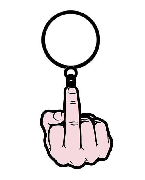 image of product,Wood Rocket Middle Finger Keychain - Pink - SEXYEONE