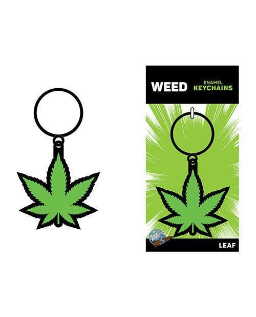 product image, Wood Rocket Pot Leaf Keychain - Green - SEXYEONE
