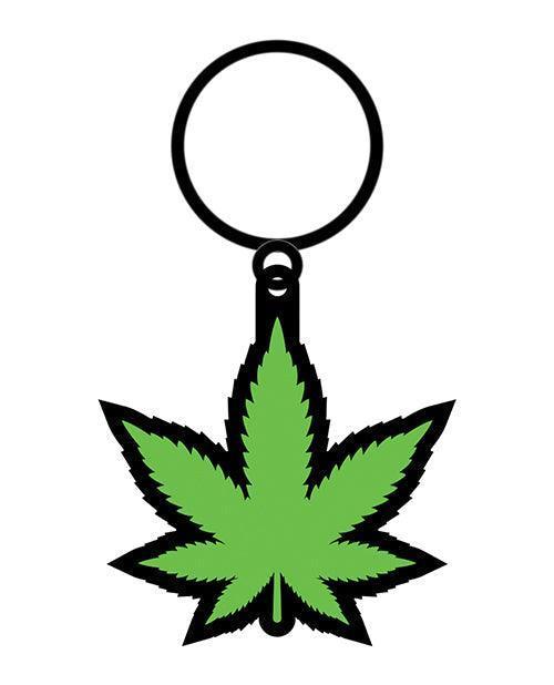 image of product,Wood Rocket Pot Leaf Keychain - Green - SEXYEONE