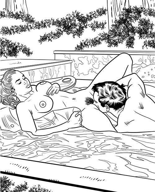 image of product,Wood Rocket The Oral Sex Coloring Book - SEXYEONE