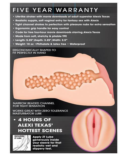 image of product,Zero Tolerance Alexis Texas Movie Download W-realistic Vagina Stroker - SEXYEONE
