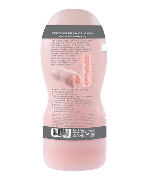 image of product,Zero Tolerance Pop & Toss Stroker - Light - SEXYEONE