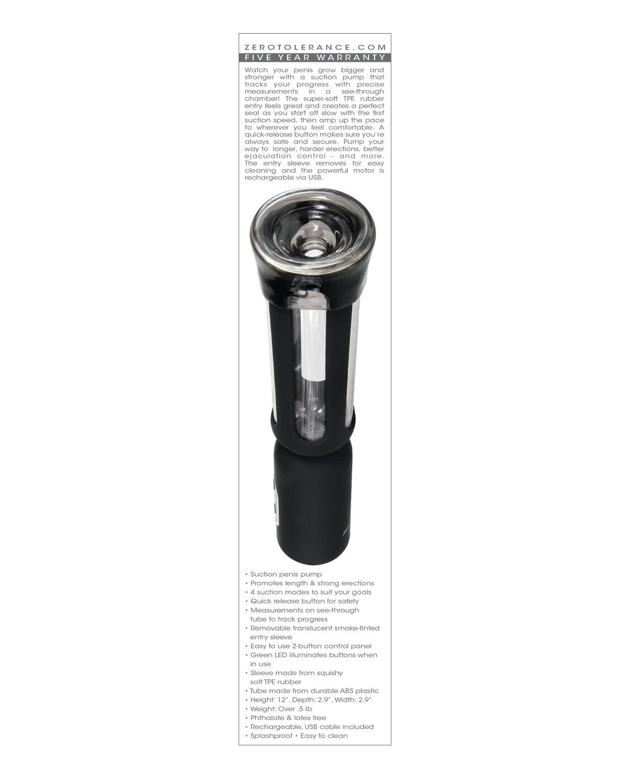 image of product,Zero Tolerance Pump It Up Suction Penis Pump - Black - SEXYEONE
