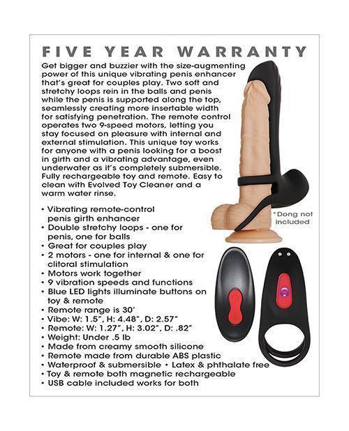image of product,Zero Tolerance Vibrating Girth Enhancer Extension - Black - SEXYEONE