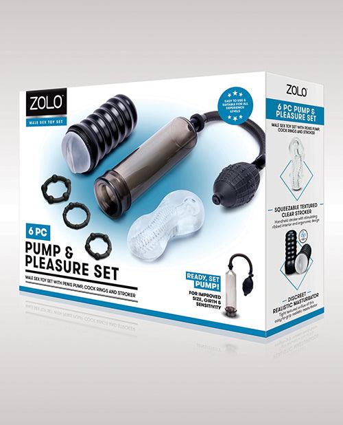 Zolo 6 Pc Pump & Pleasure Set - Black - SEXYEONE
