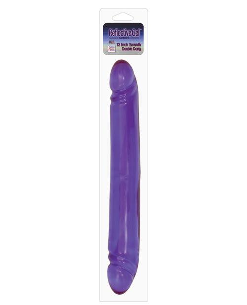 product image, 12" Reflective Gel Smooth Double Dong - Lavender - SEXYEONE