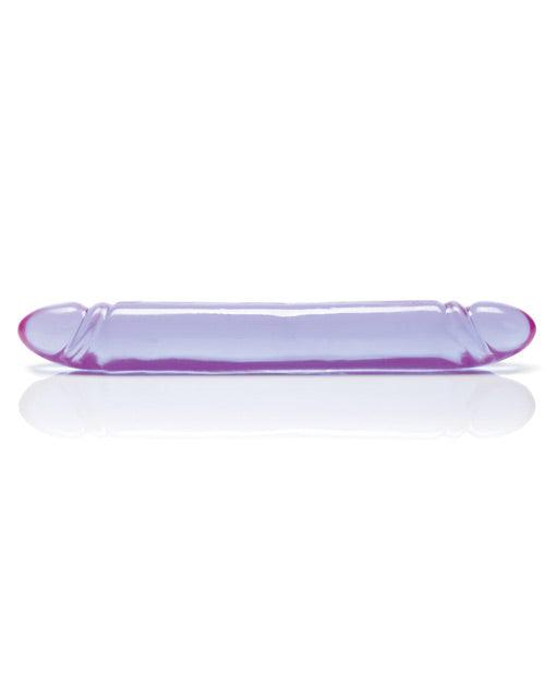image of product,12" Reflective Gel Smooth Double Dong - Lavender - SEXYEONE