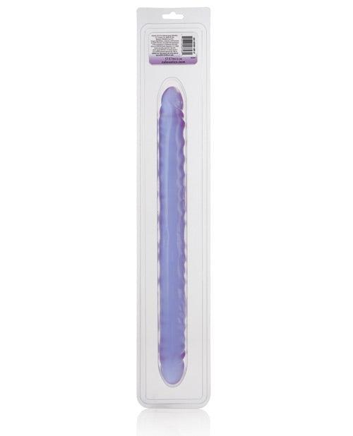 17" Slim Jim Duo Veined Super Slim Dong - Reflective Gel Purple - SEXYEONE