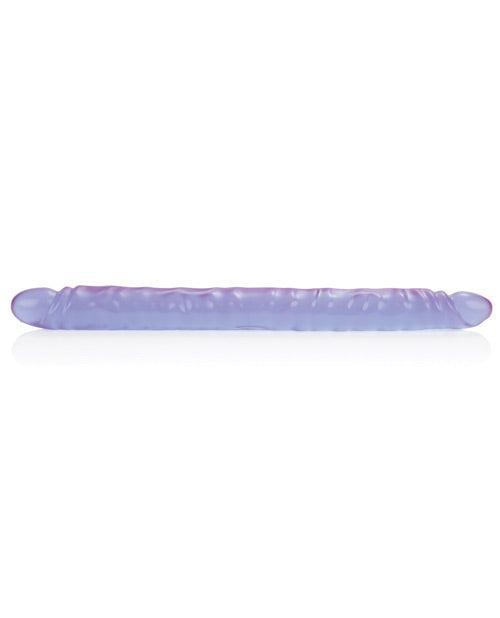 17" Slim Jim Duo Veined Super Slim Dong - Reflective Gel Purple - SEXYEONE