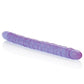 17" Slim Jim Duo Veined Super Slim Dong - Reflective Gel Purple - SEXYEONE