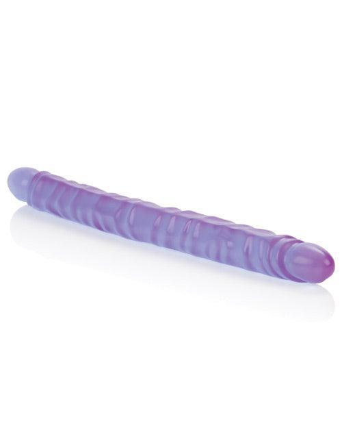 17" Slim Jim Duo Veined Super Slim Dong - Reflective Gel Purple - SEXYEONE