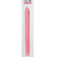 17" Slim Jim Duo Veined Super Slim Dong - Translucence Gel Pink - SEXYEONE