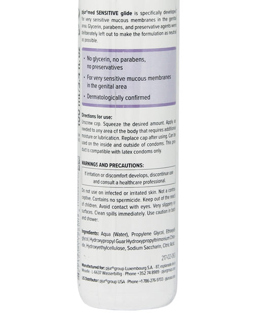 product image,Pjur Med Sensitive Glide Water Based Personal Lubricant - 100ml Bottle