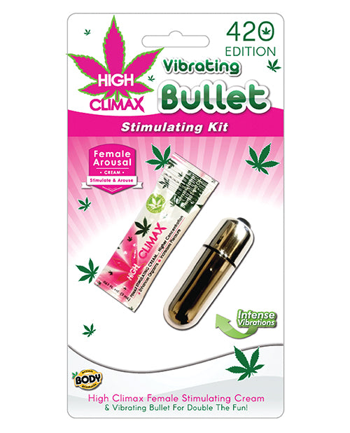 product image, High Climax Vibrating Bullet Stimulating Kit w/Hemp Seed Oil - Silver