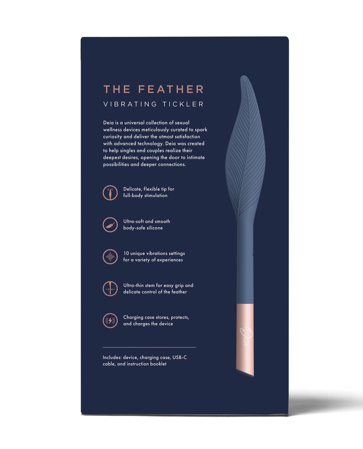 image of product,Deia the Feather w/Charging Case - Navy