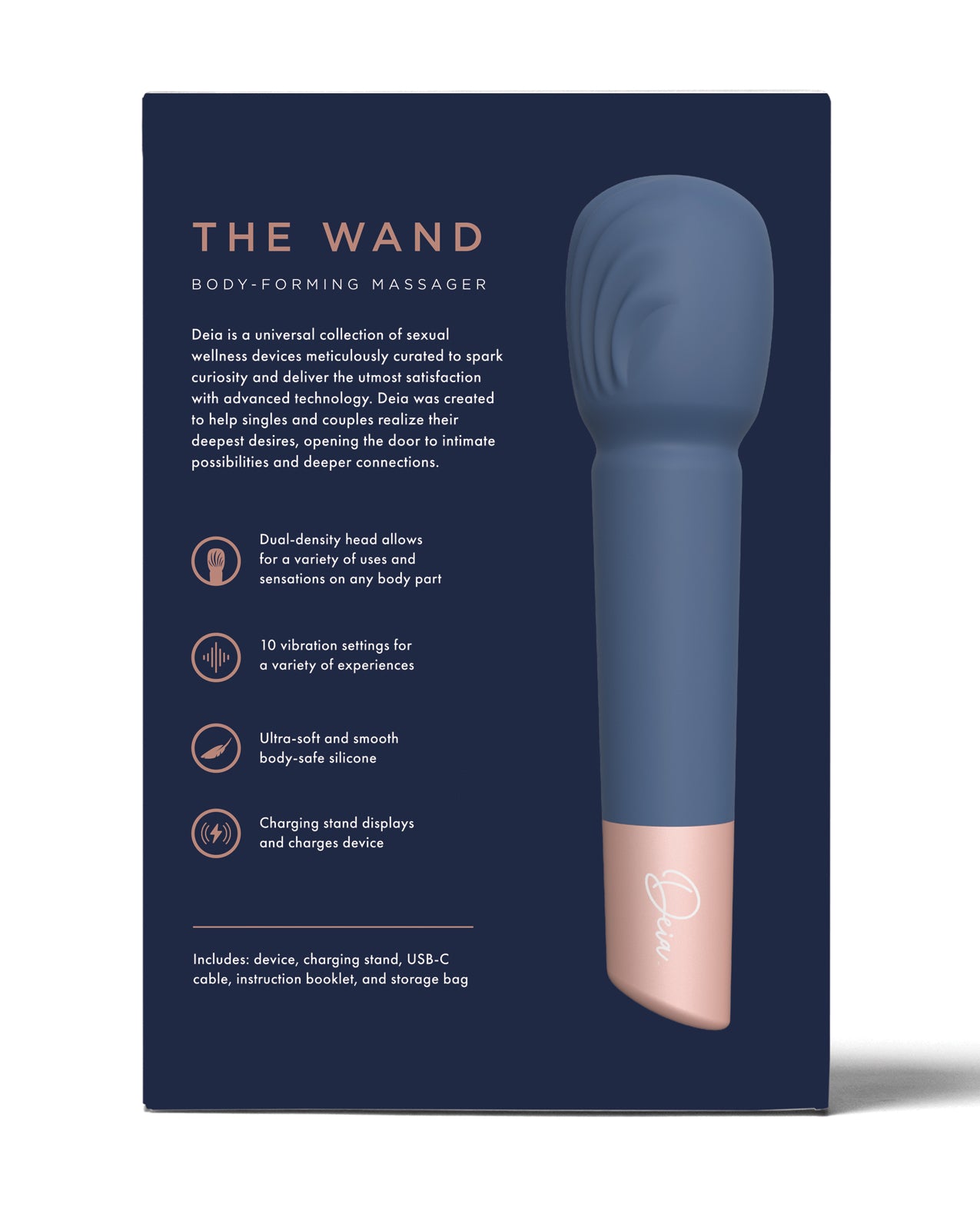 image of product,Deia the Wand w/Recharging Base - Navy