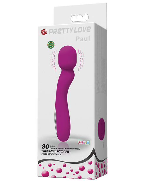 product image, Pretty Love Paul USB Rechargeable Wand - Fuchsia