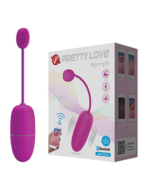 product image, Pretty Love Nymph App-Enabled Vibrating Egg - Fuchsia