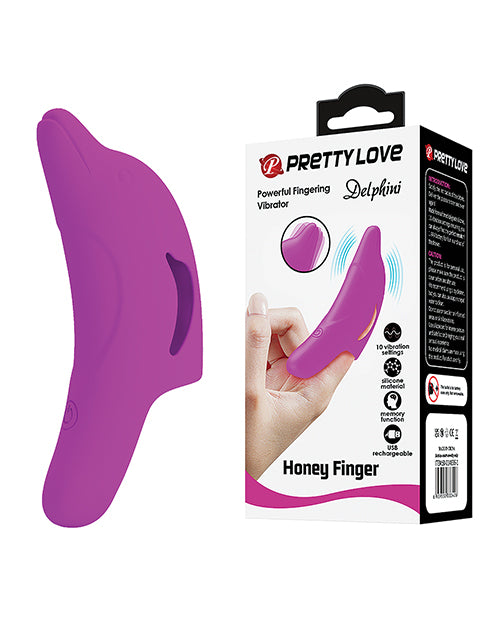 product image, Pretty Love Delphini Dolphin Honey Finger Vibe - Fuchsia