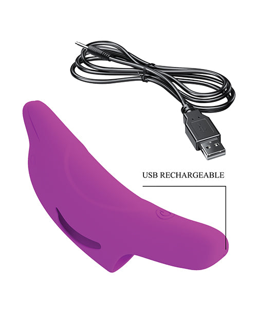 image of product,Pretty Love Delphini Dolphin Honey Finger Vibe - Fuchsia