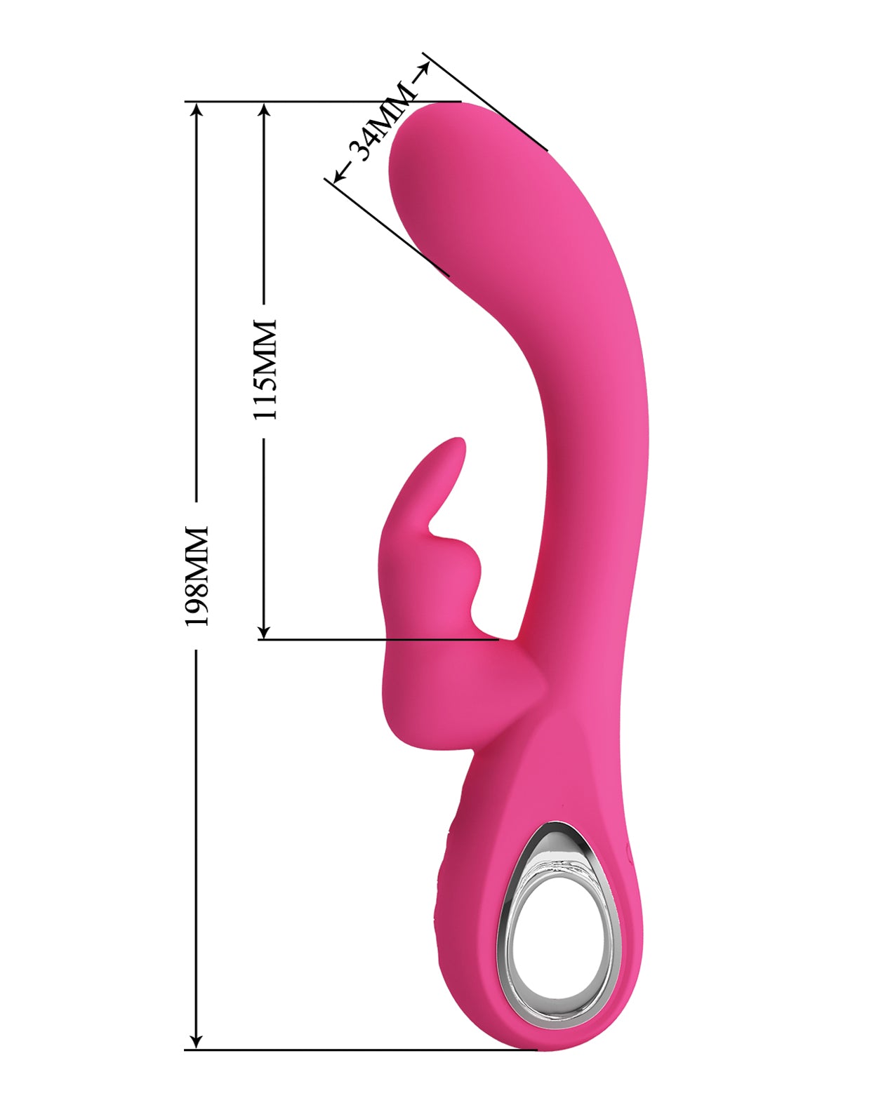 image of product,Pretty Love Novak Handle Rabbit w/Bunny - Pink