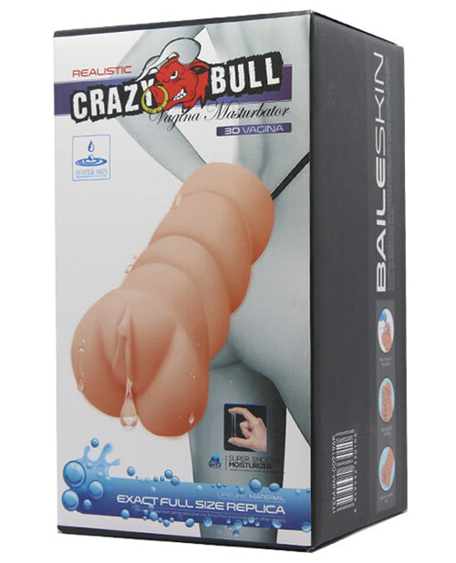 product image, Crazy Bull No Lube Vagina Masturbator Sleeve - Ivory