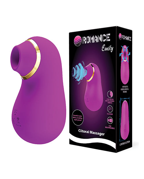 product image, Pretty Love Romance Emily Sucking Clitoral Massager - Fuchsia