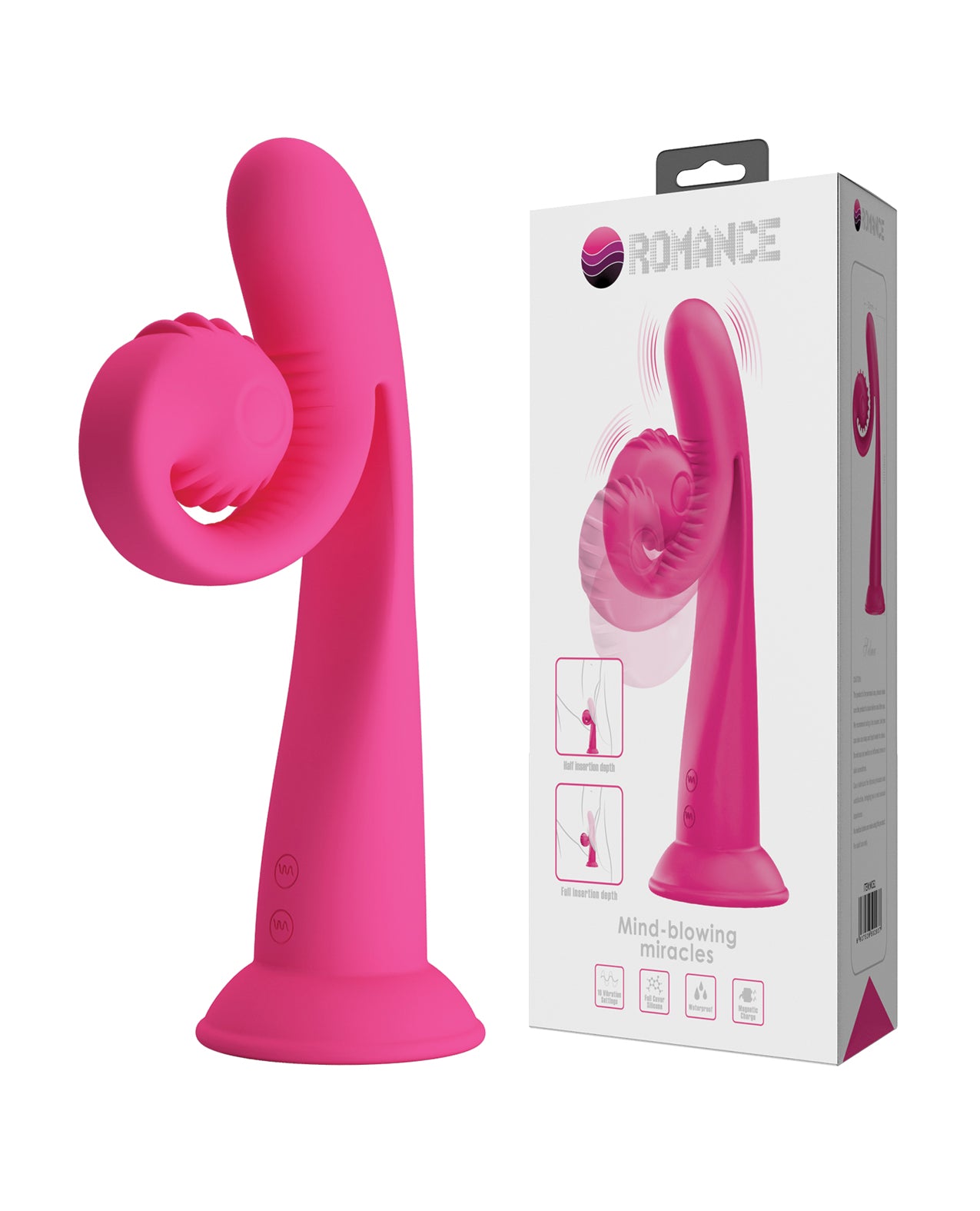 product image, Pretty Love Romance Selma Snail Rabbit - Hot Pink