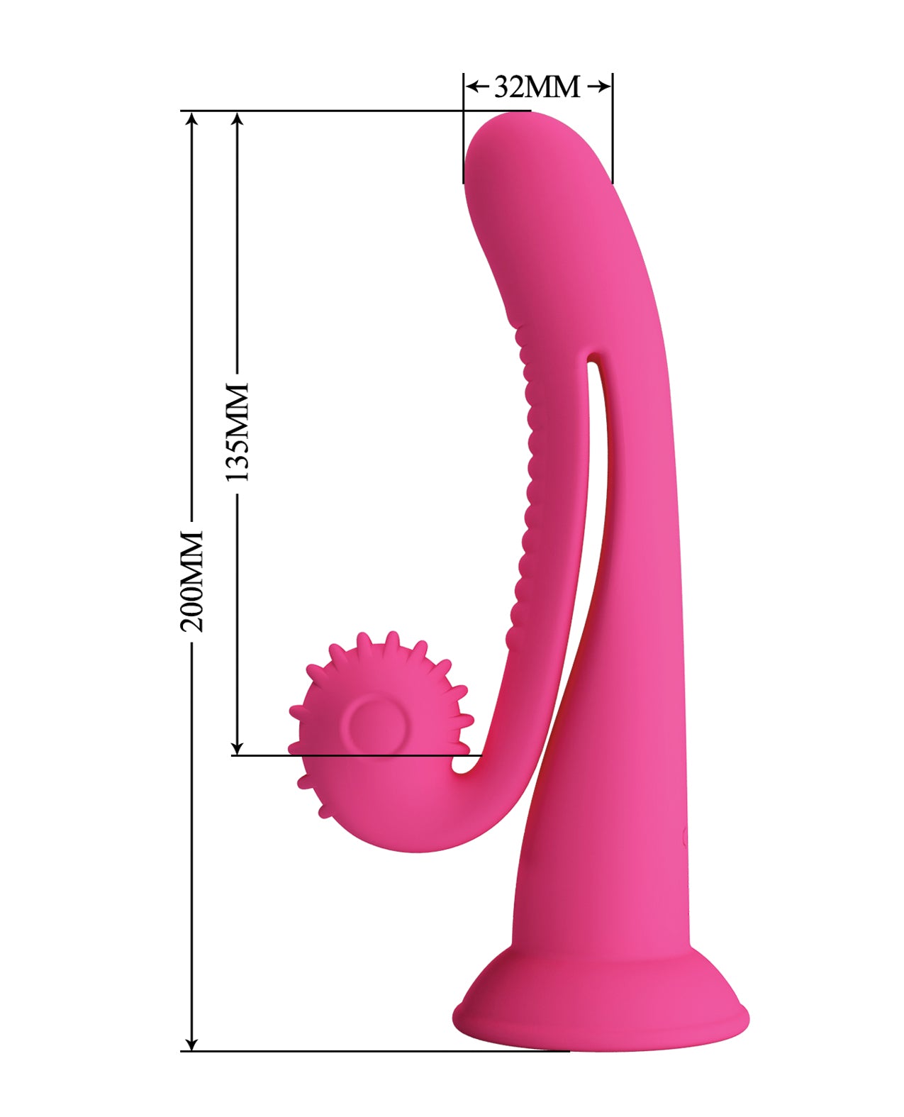 image of product,Pretty Love Romance Selma Snail Rabbit - Hot Pink