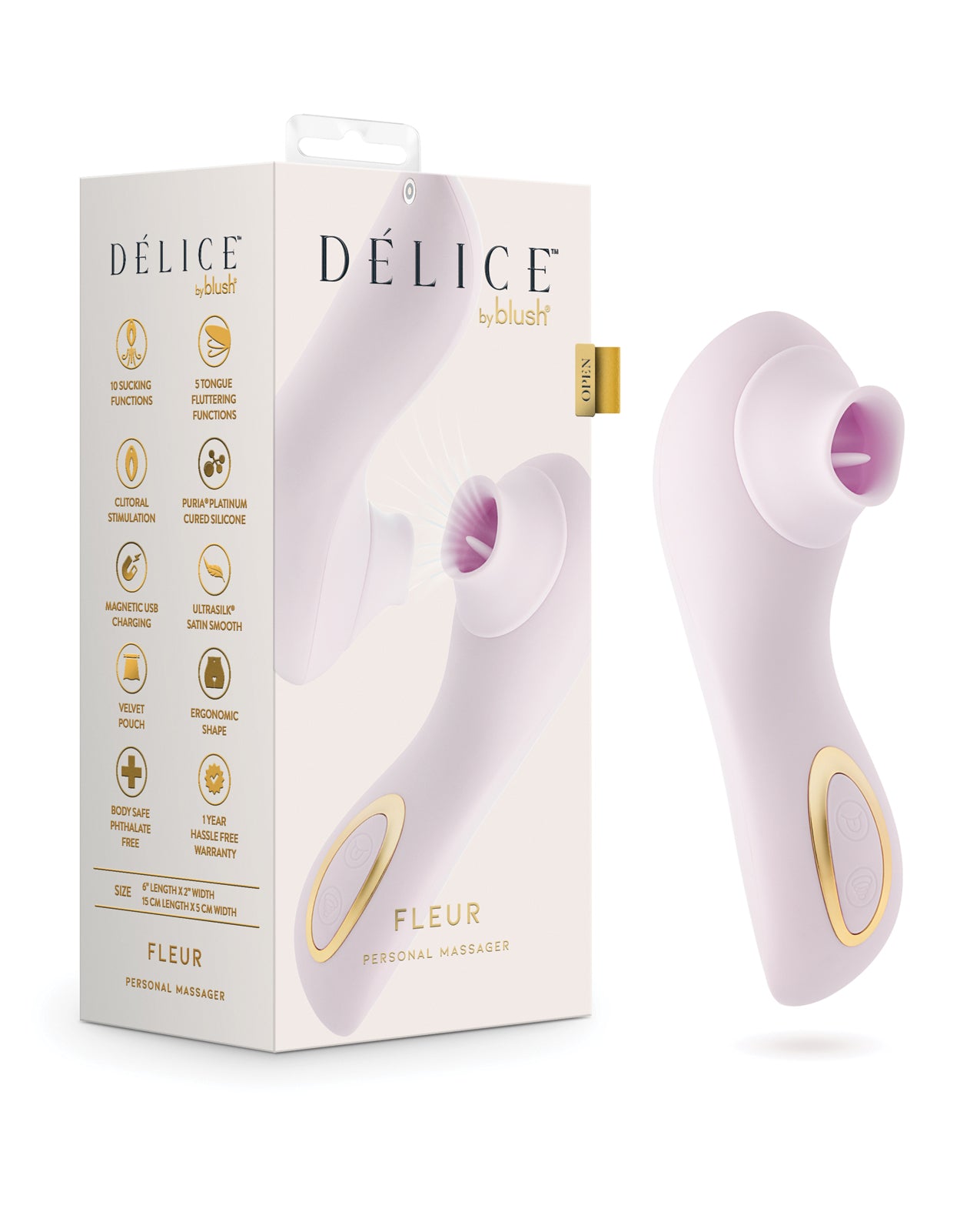 product image, Blush Delice Fleur Suction Vibe - Barely Purple