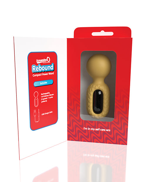 image of product,Screaming O Rebound Compact Power Wand - Bumblee Yellow